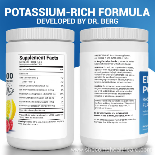 Zero Sugar Hydration Electrolyte Powder Drink Supplement